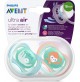 Philips Avent SCF349/21 2 Succhietti Ultra-Air, 18 Mesi +, Neutro, Verde